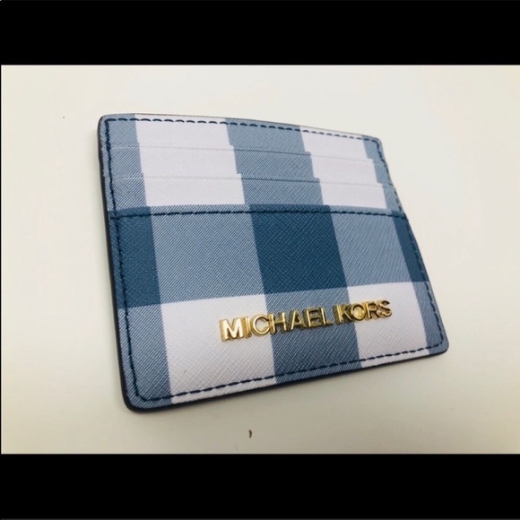 Michael kors jet set travel card case check print - Picture 6 of 7